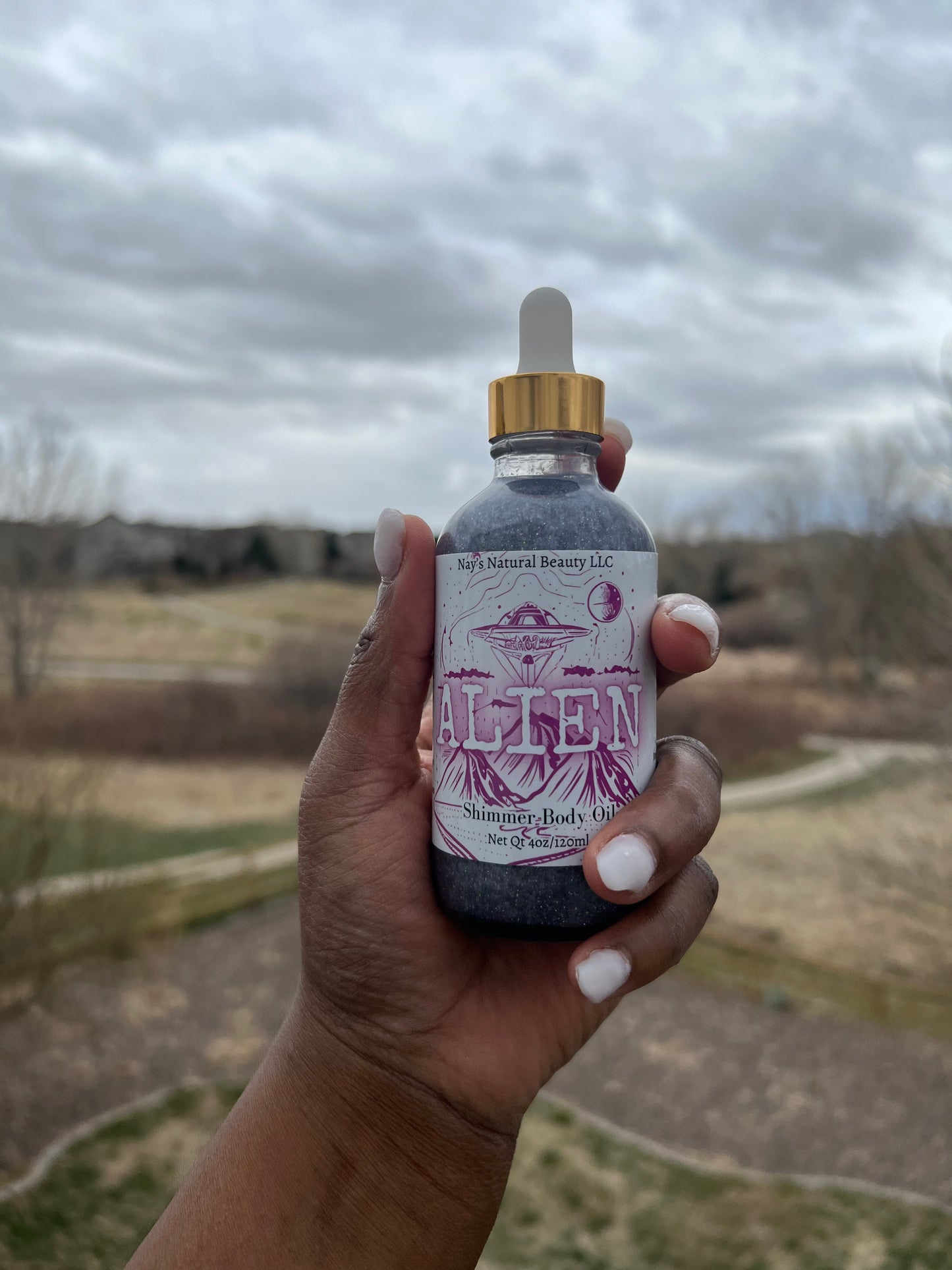 Alien Shimmer Glitter Body Oil 4oz