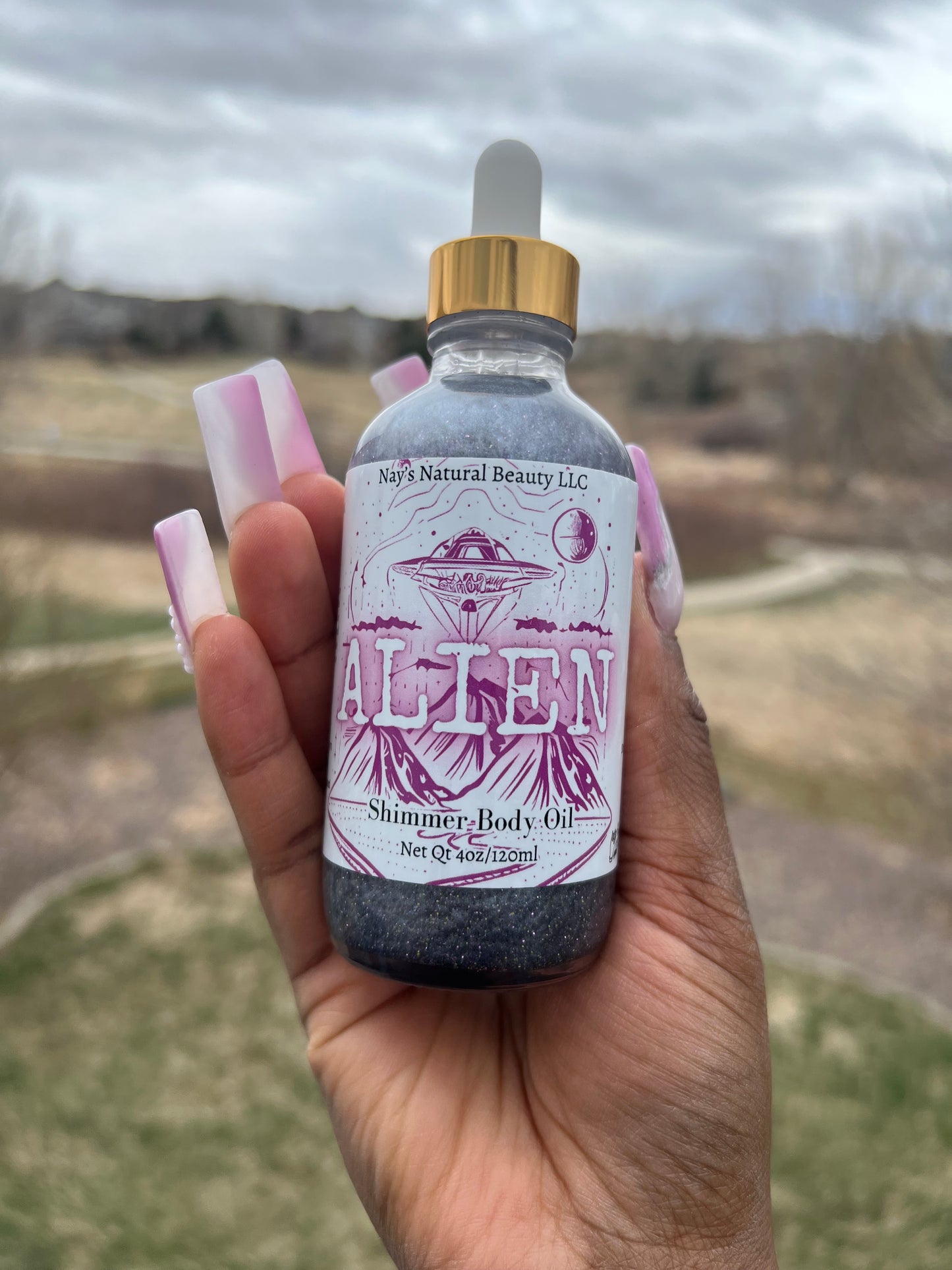 Alien Shimmer Glitter Body Oil 4oz