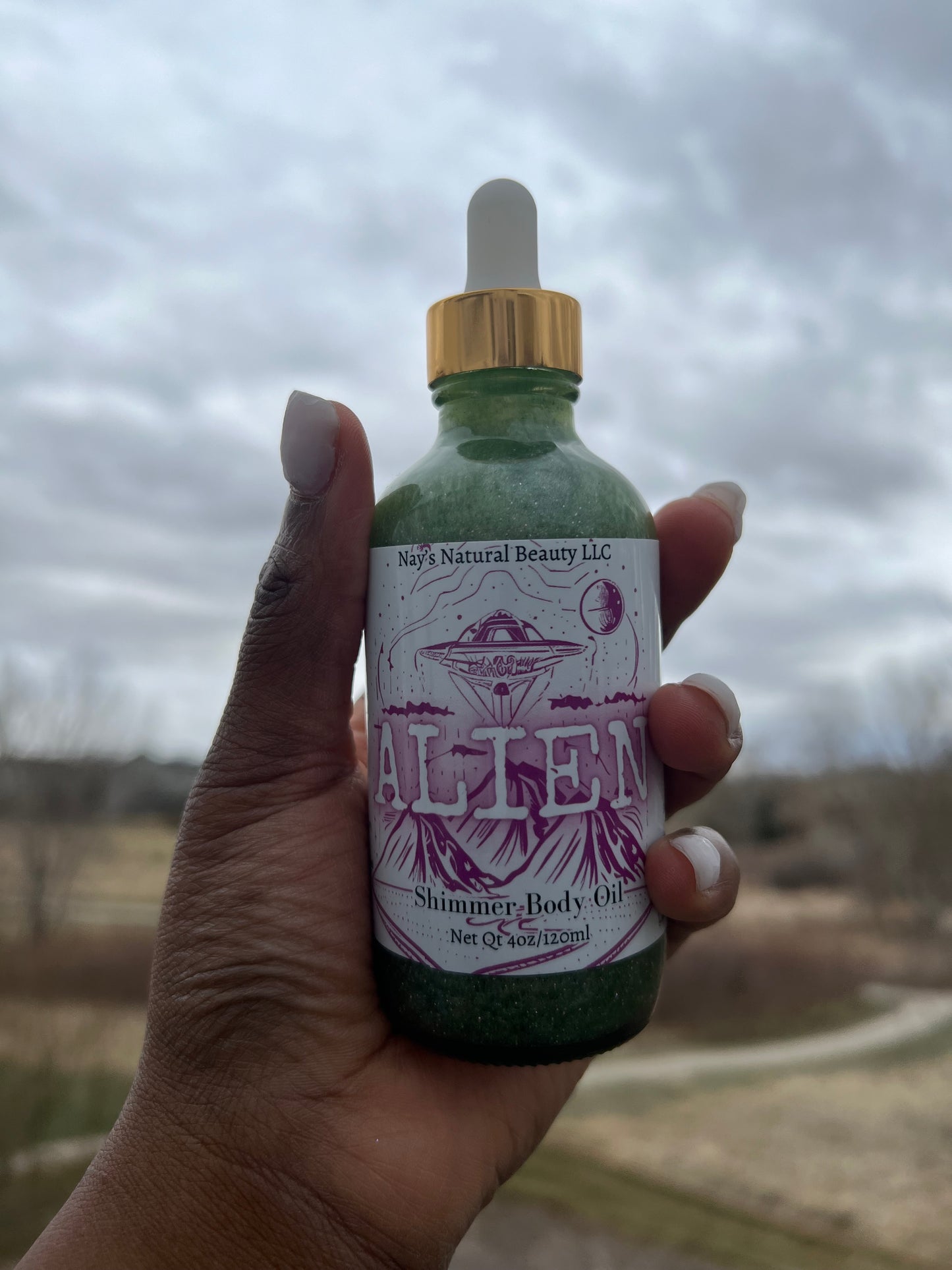 Alien Shimmer Glitter Body Oil 4oz