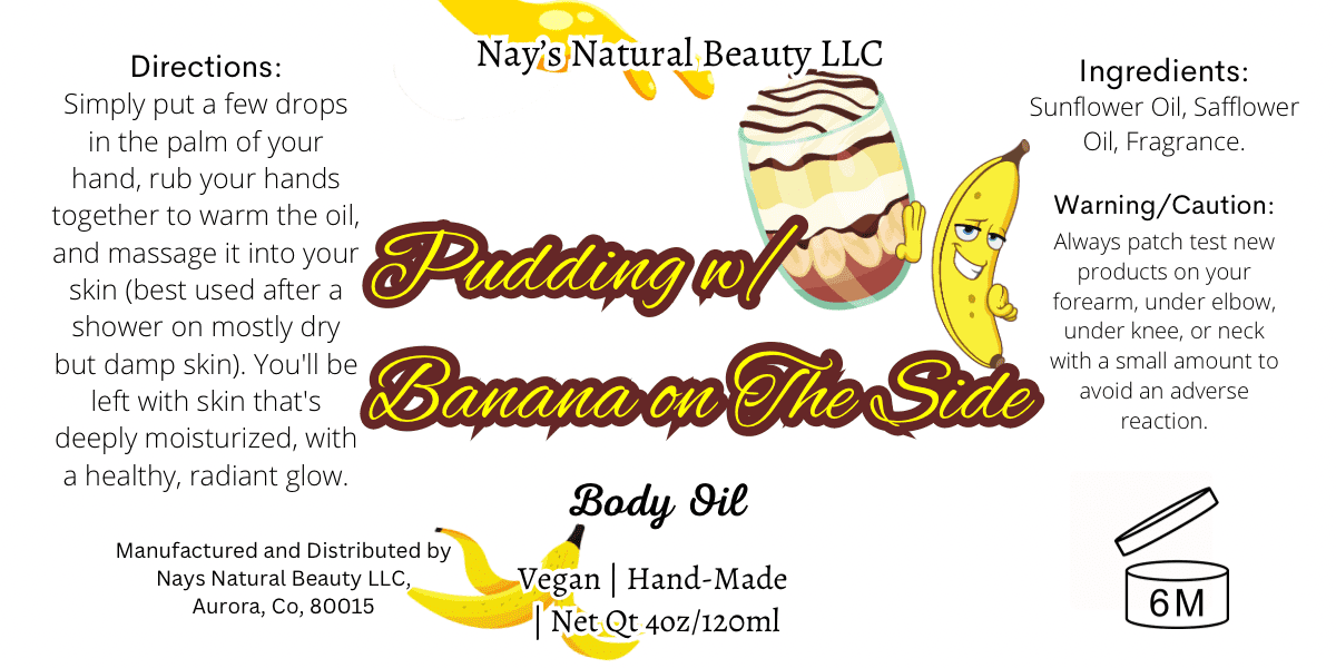 Pudding w/ Banana on The Side Body Oil 4oz
