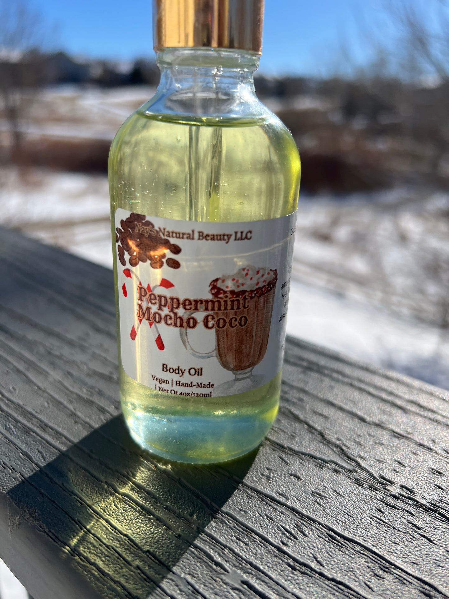 Peppermint Mocho Coco Body Oil 4oz