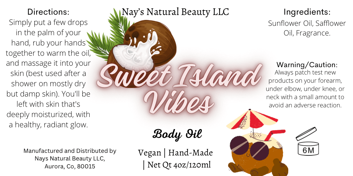 Sweet Island Vibes Body Oil 4oz