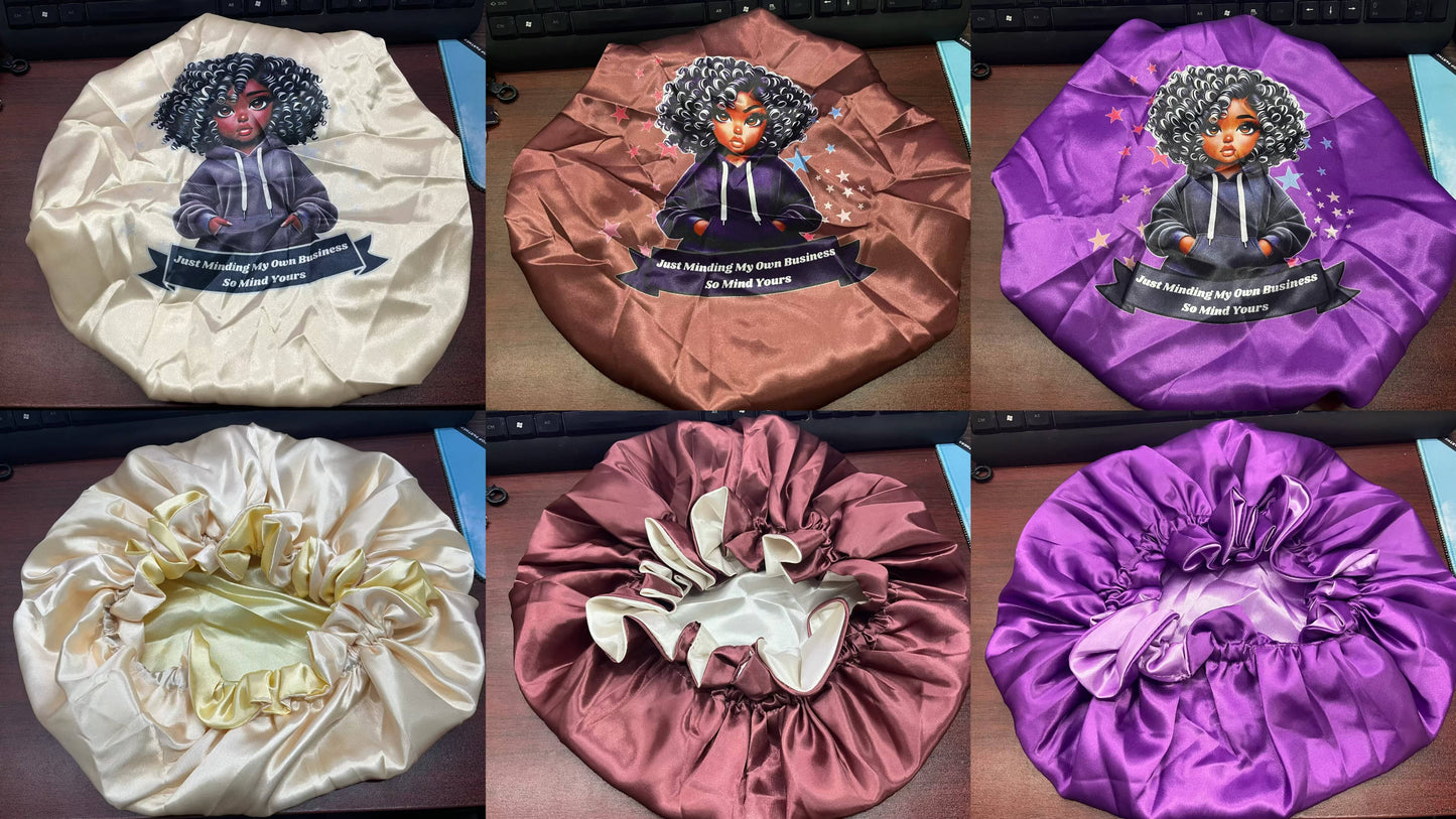 “Just Minding My Business So Mind Yours” Bonnets