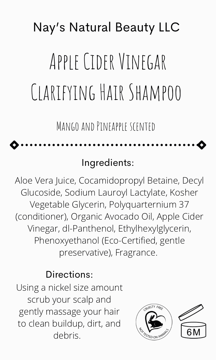 Apple Cider Vinegar Hair Line