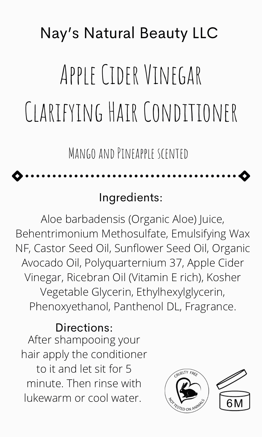 Apple Cider Vinegar Hair Line